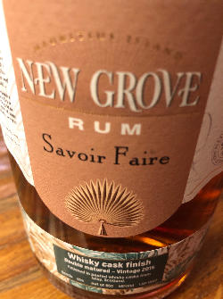 Photo of the rum New Grove Savoir Faire (Whisky cask finish) taken from user cigares 