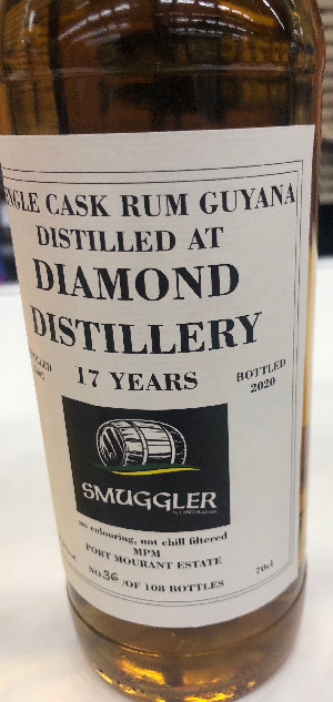 Photo of the rum Single Barrel Rum Guyana taken from user cigares 