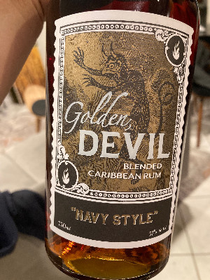 Photo of the rum Golden Devil Navy Style taken from user Kayla Roy