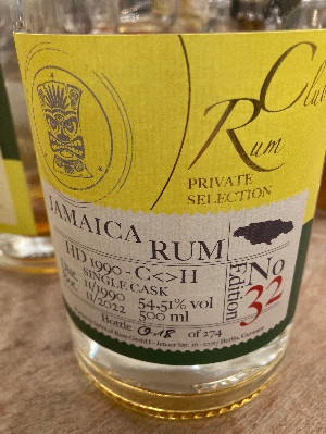 Photo of the rum Rumclub Private Selection Ed. 32 C<>H taken from user Johannes