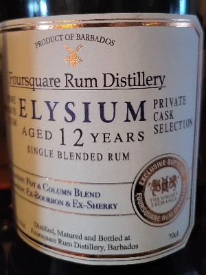 Photo of the rum Private Cask Selection Elysium taken from user zabo