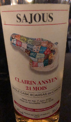 Photo of the rum Clairin Sajous Ansyen 2016 Ex-Caroni Cask taken from user cigares 