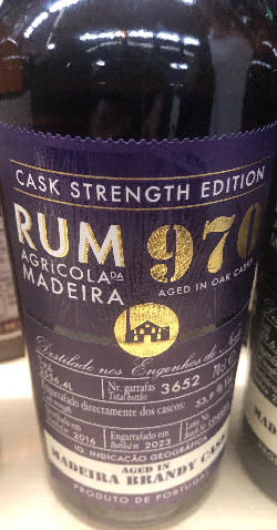 Photo of the rum 970 Cask Strength Edition (Madeira Brandy Cask) taken from user cigares 