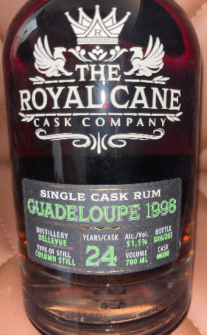 Photo of the rum The Royal Cane Cask Company Guadeloupe taken from user BTHHo 🥃