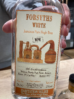 Photo of the rum Forsyths White WPE taken from user TheRhumhoe