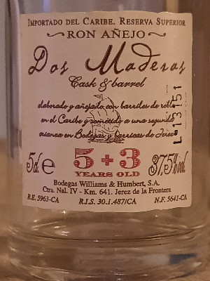 Photo of the rum Dos Maderas 5 Years + 3 Years taken from user Werner10