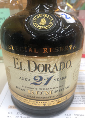 Photo of the rum El Dorado 21 (2020 Release) taken from user cigares 