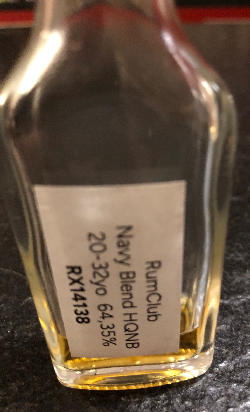 Photo of the rum Rumclub Private Selection Ed. 31 (Navy Blend Rum HQNB) taken from user cigares 