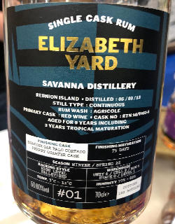 Photo of the rum Elizabeth Yard Single Cask Rum taken from user Winetrader