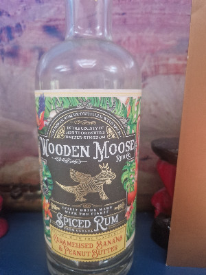 Photo of the rum Wooden Moose Rum Co. Spiced Rum (Caramelised Bannana & Peanut Butter) taken from user Kieron Wood