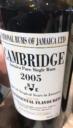 Photo of the rum Cambridge STC❤️E taken from user cigares 