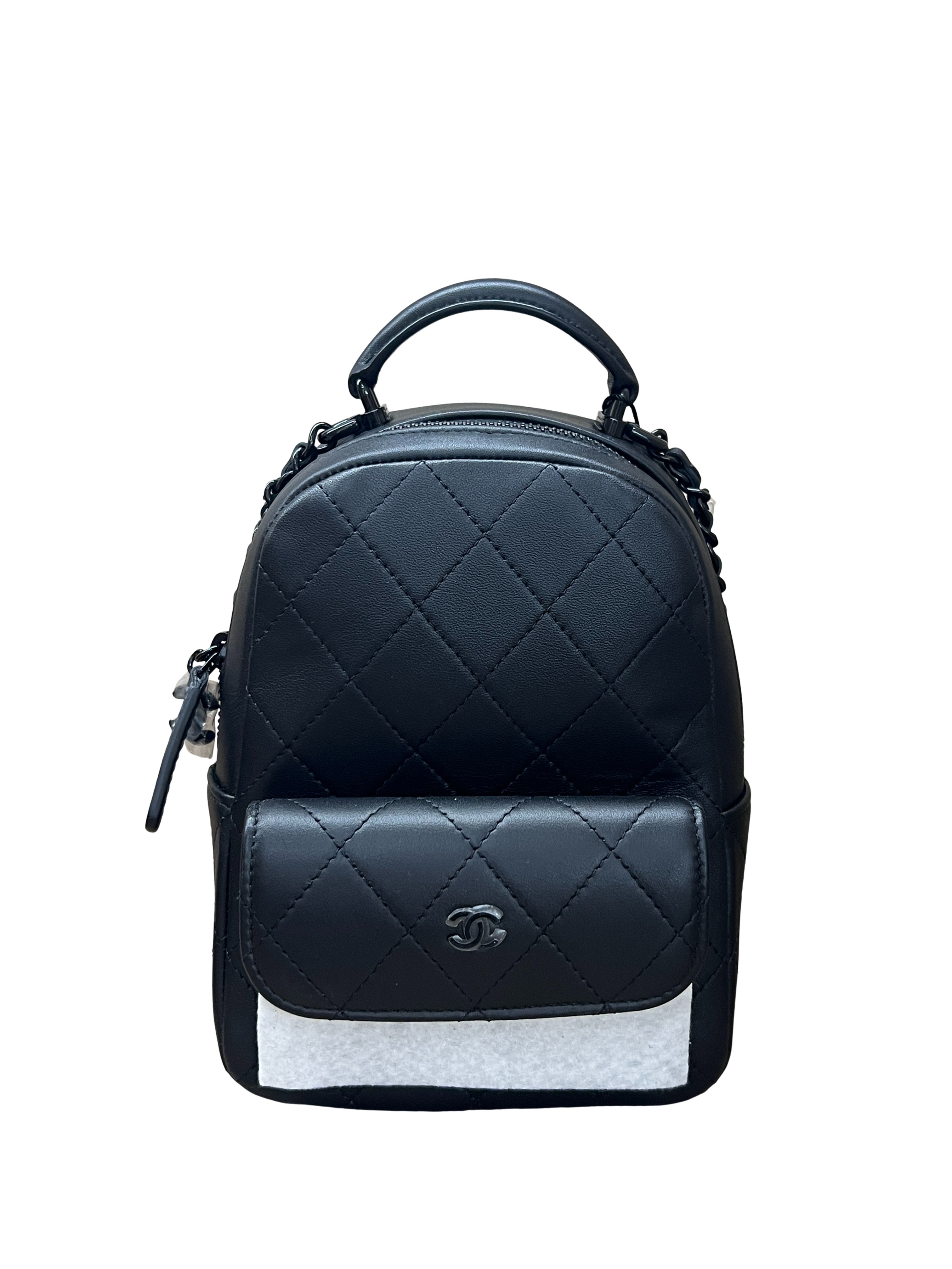 Chanel Lambskin Quilted CC Mini Classic Backpack