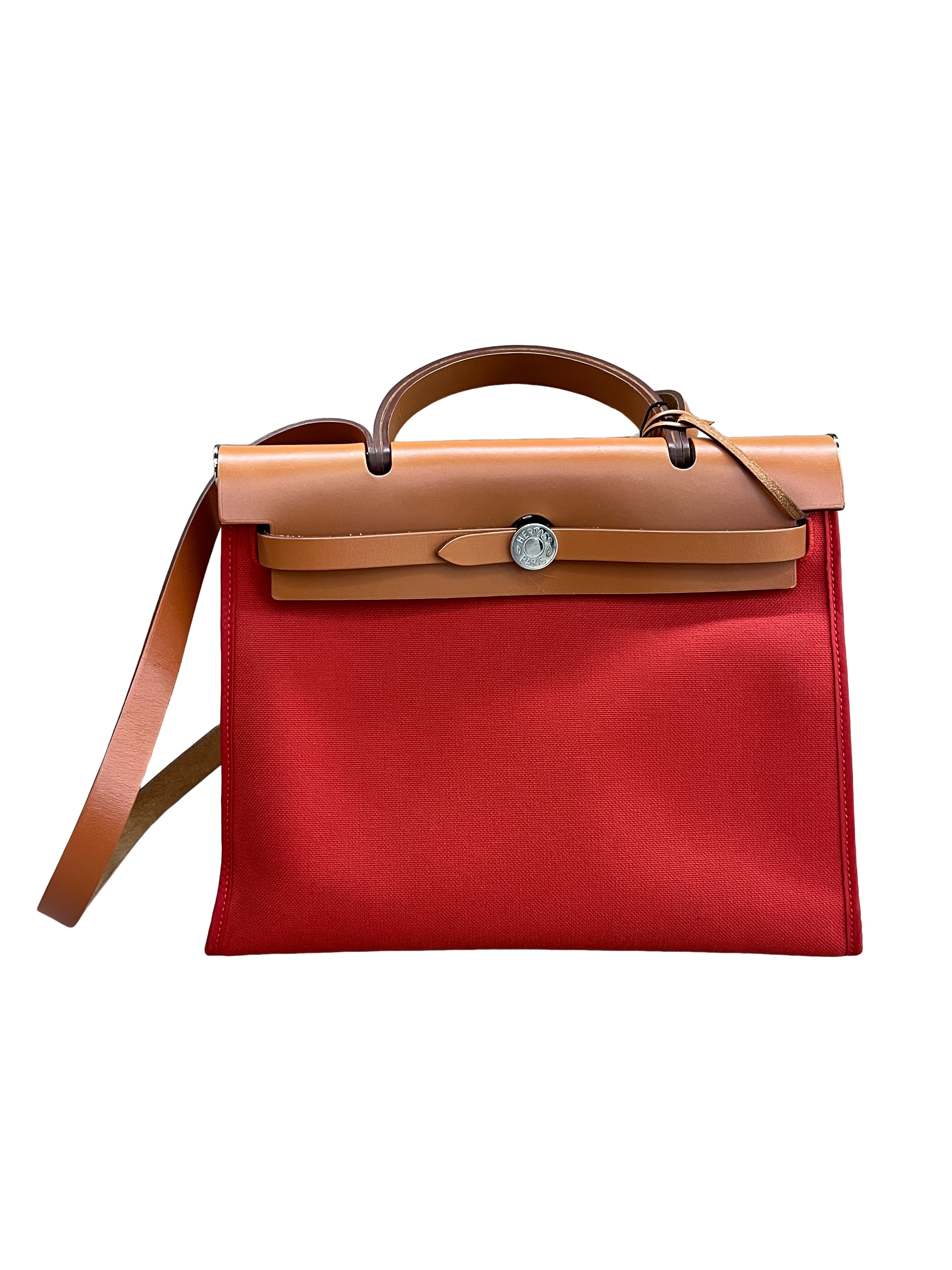 Hermès Toile Militaire Herbag Zip 31 - Neutrals Handle Bags