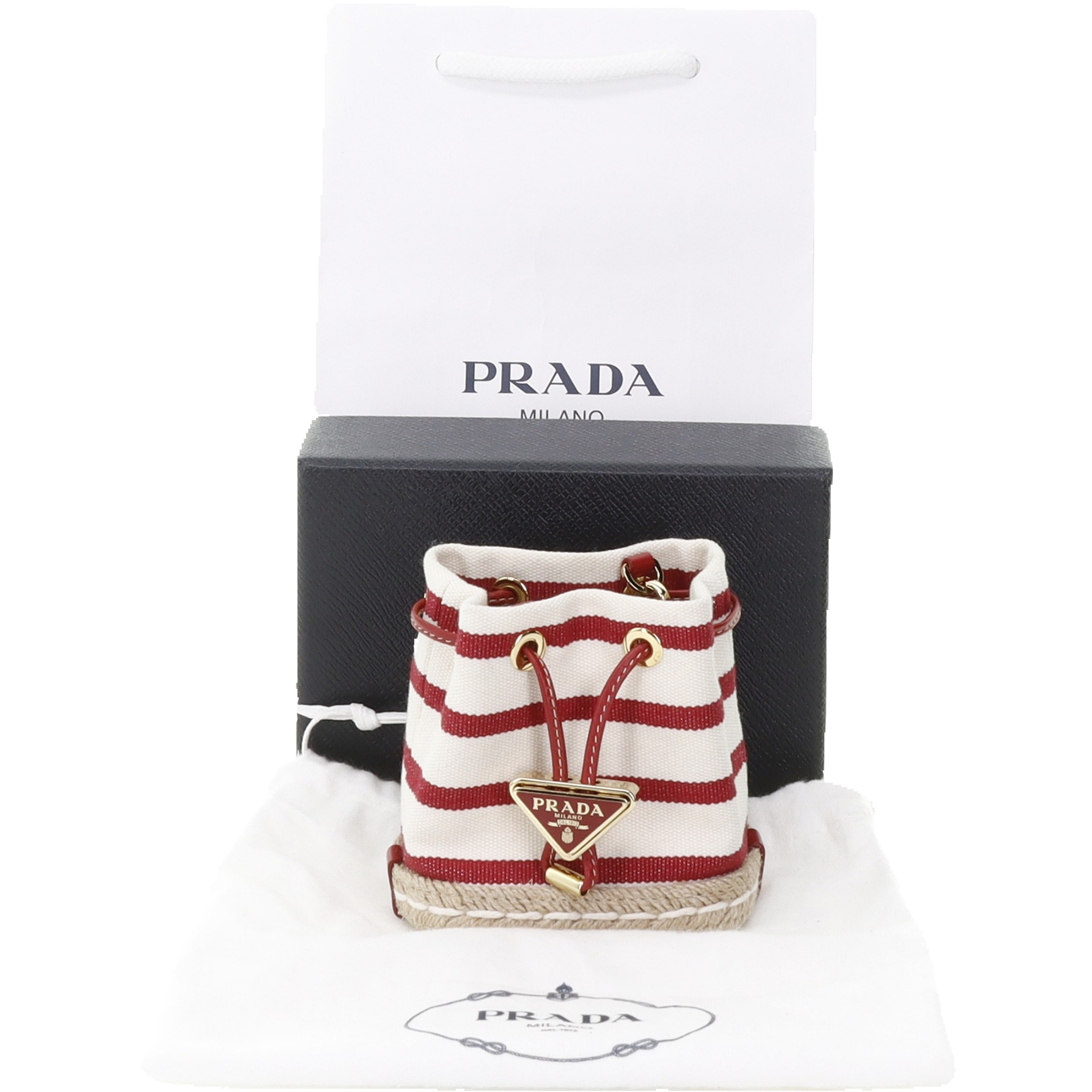Prada Striped Canvas Mini Bag