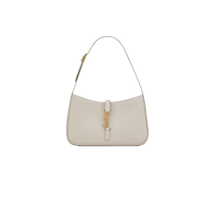 Saint Laurent Smooth Calfskin Le 5 A 7 Hobo Crema Soft