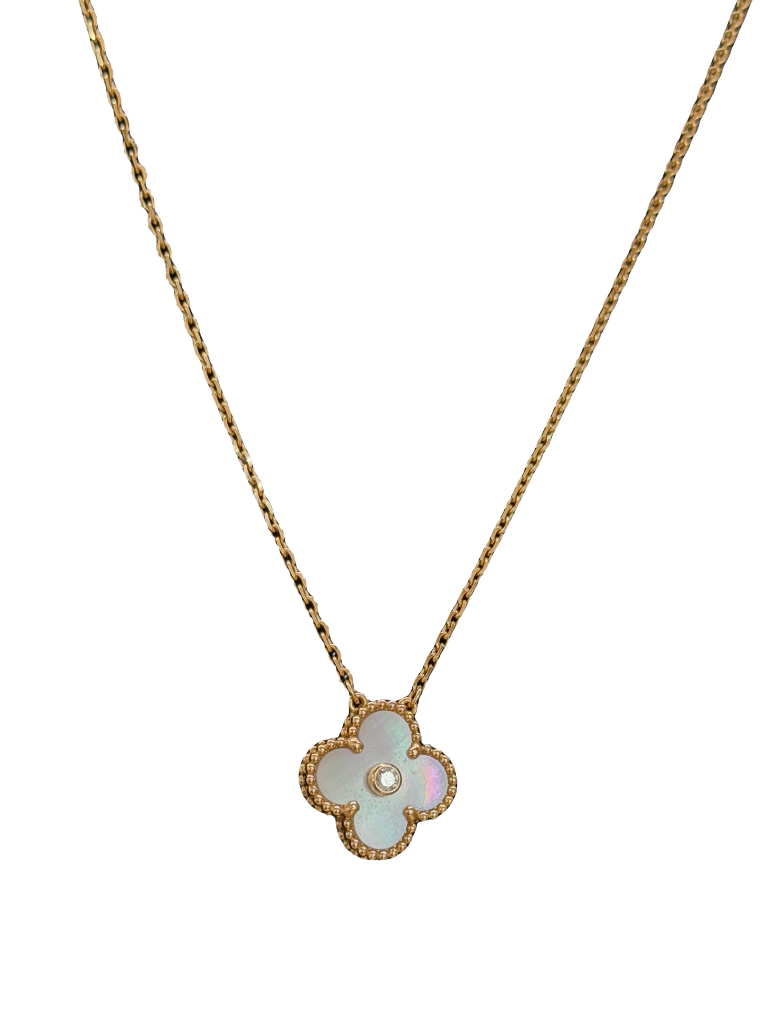 Van Cleef & Arpels Diamond Clover Necklace