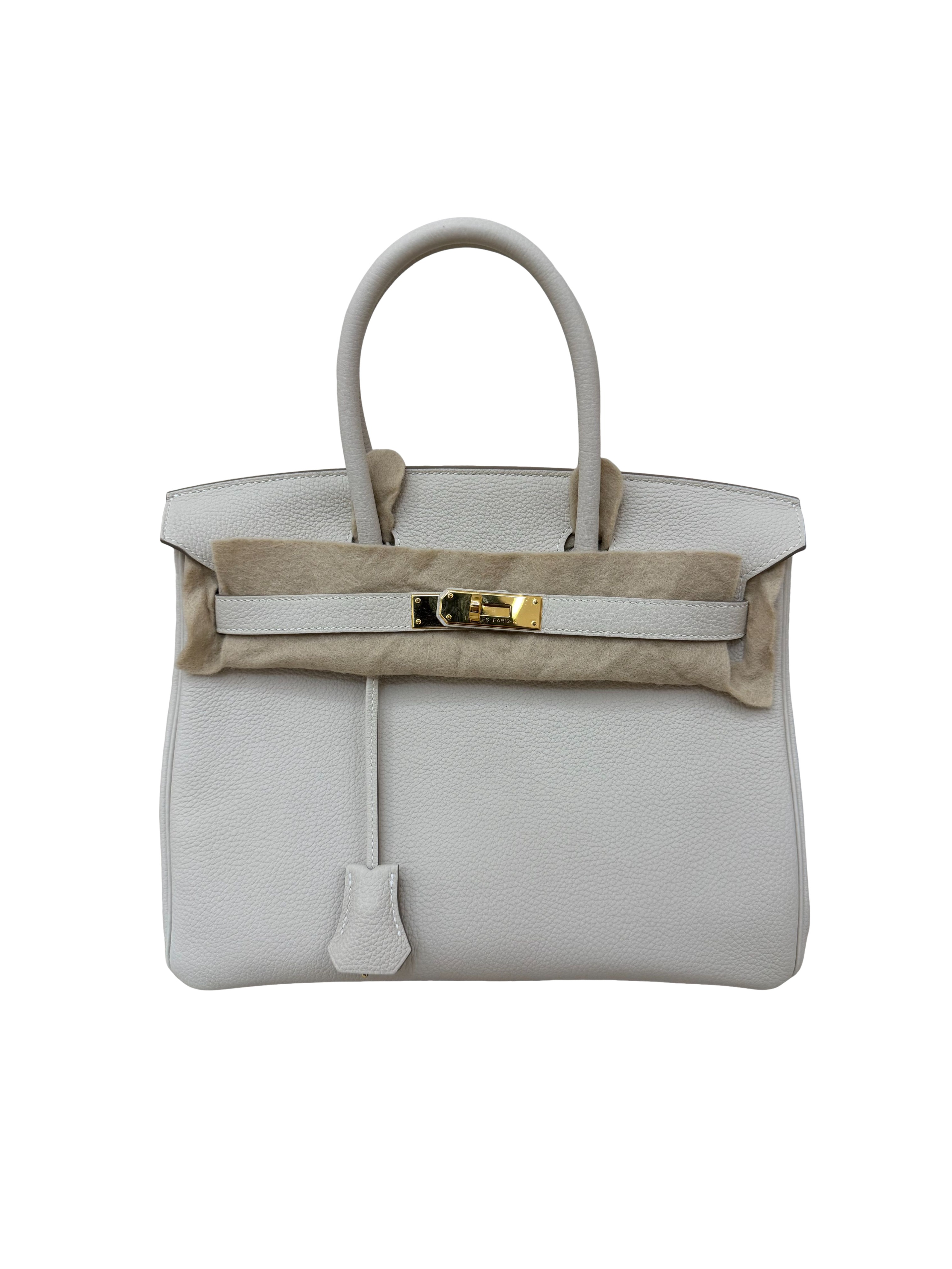 Hermès Birkin 30 Craie Togo With Gold Hardware Handbag K Stamp