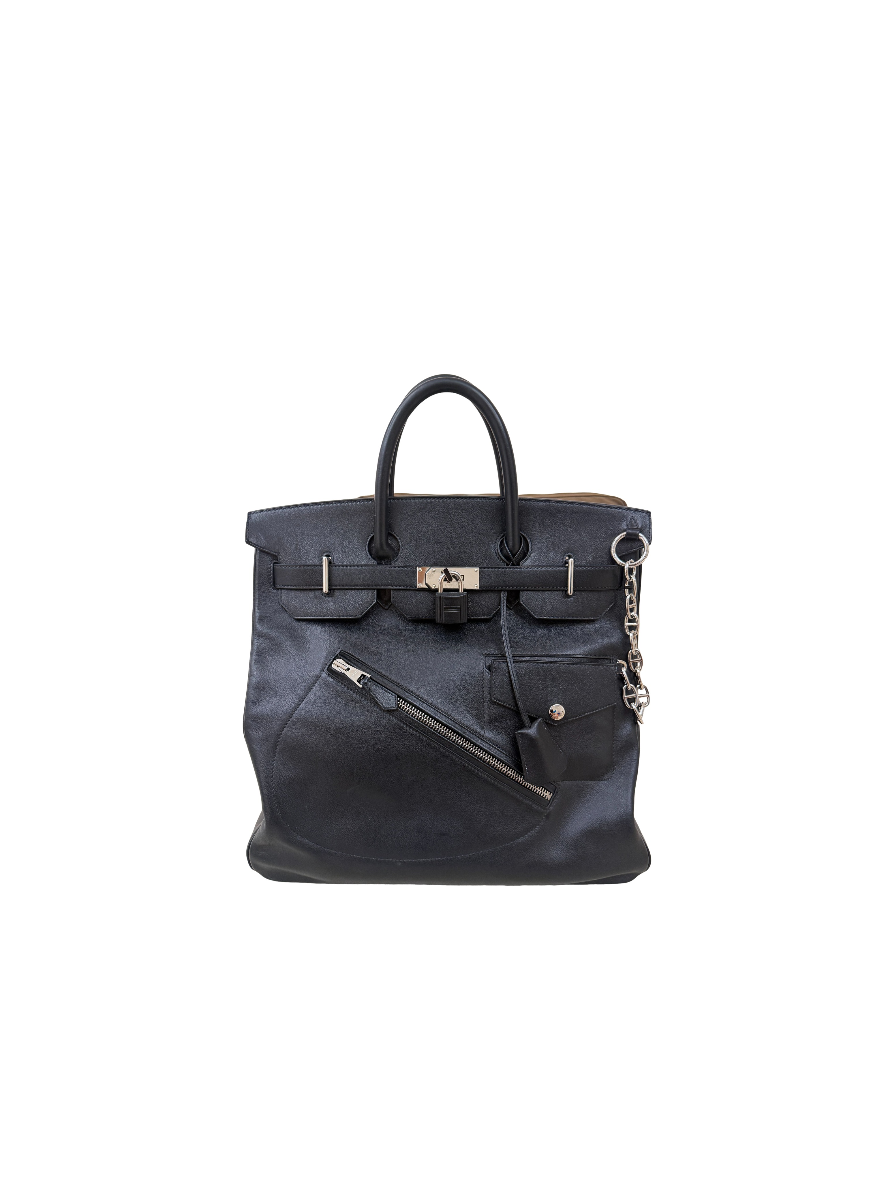 Hermes Veau Volupto Rock HAC Birkin Black