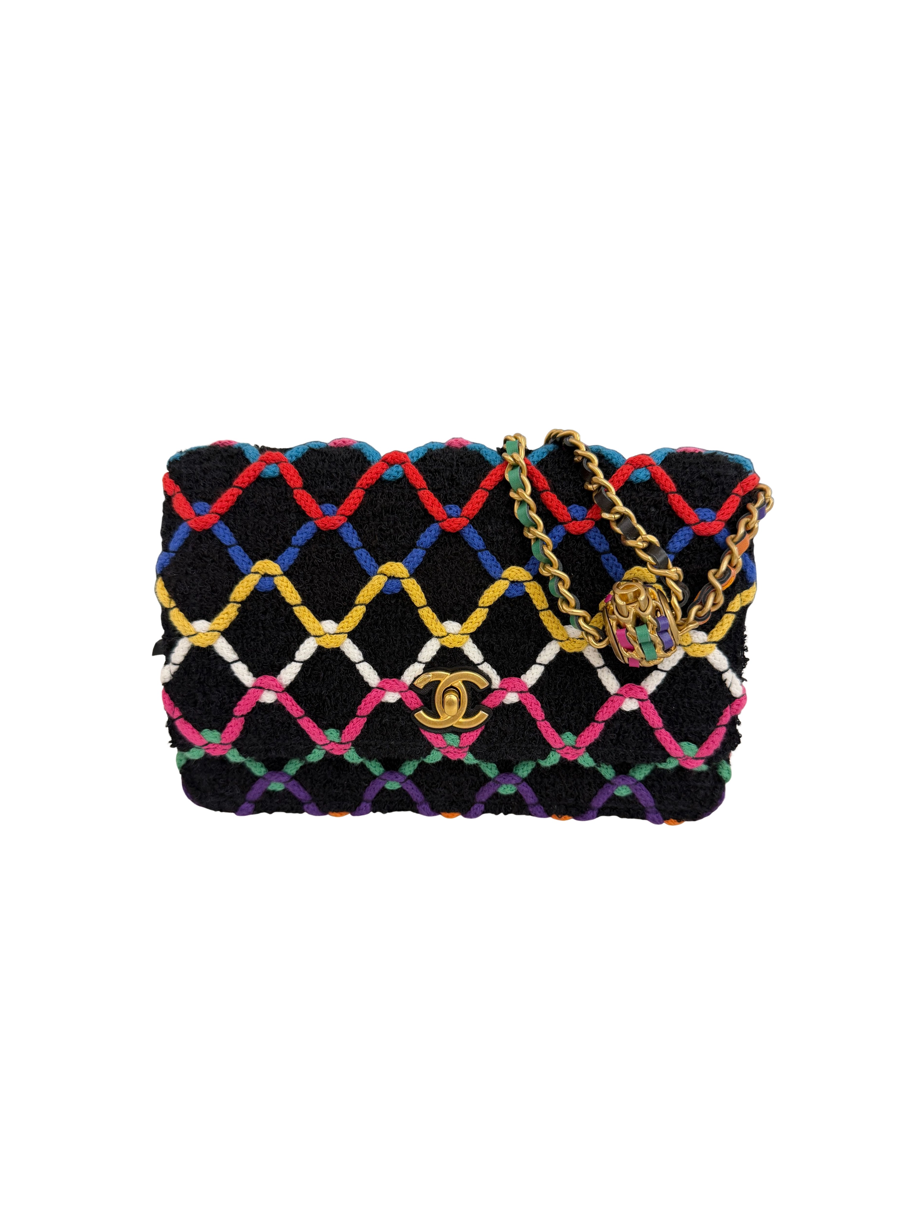 Chanel Tweed Pearl Crush Wallet On Chain