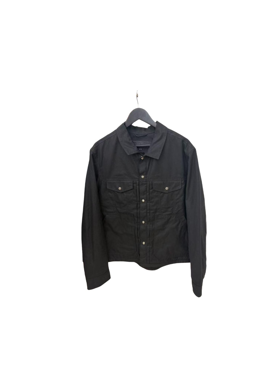 Chrome Hearts Whiplash Black Waxed Cotton Jacket.