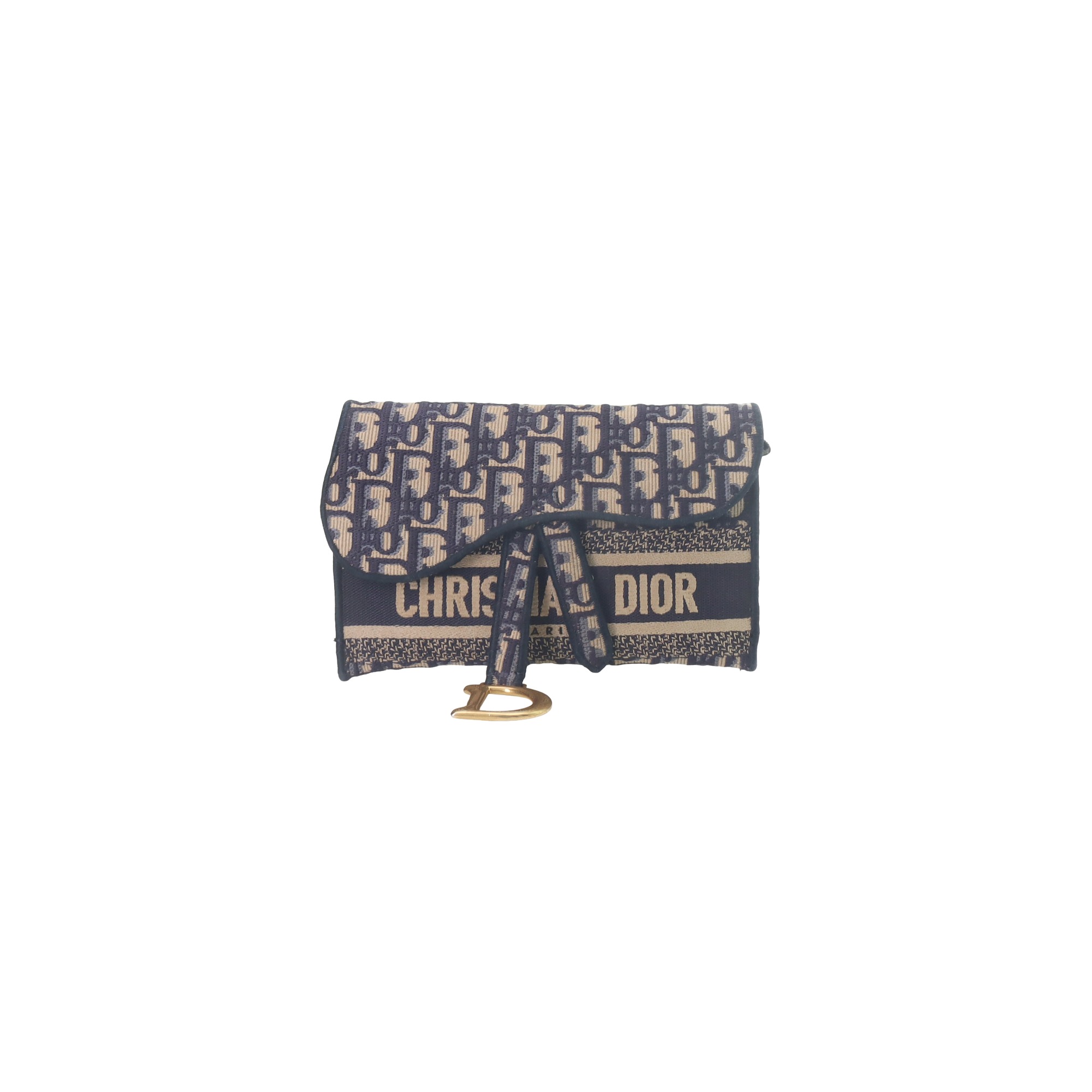 Christian Dior Oblique Slim Saddle Pouch