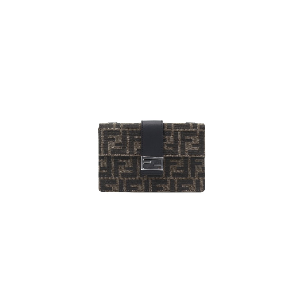 Fendi Recycled Fabric Jacquard Vitello Grace Baguette Belt Pouch
