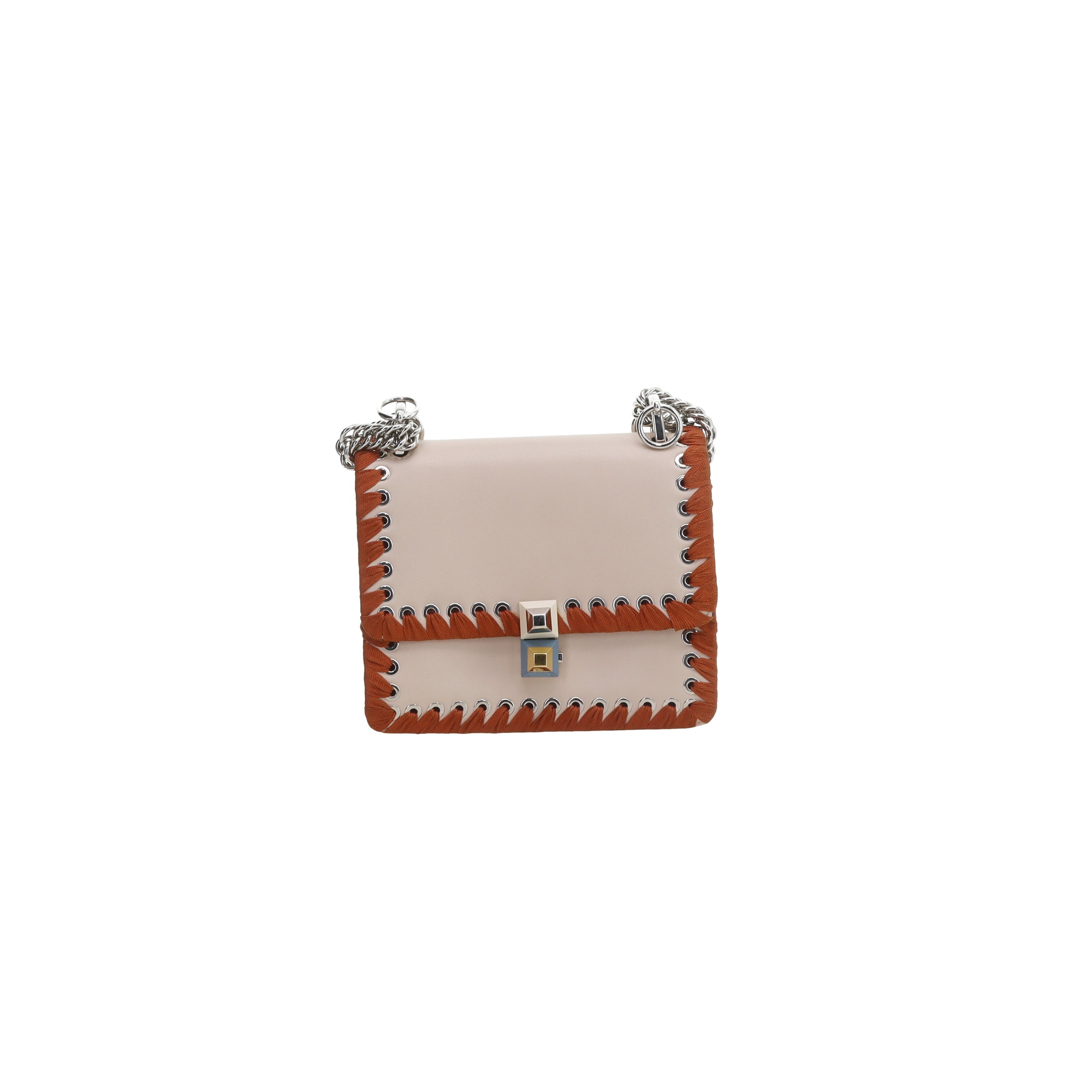 Fendi I Kan Ribbon Whipstitch Shoulder Bag