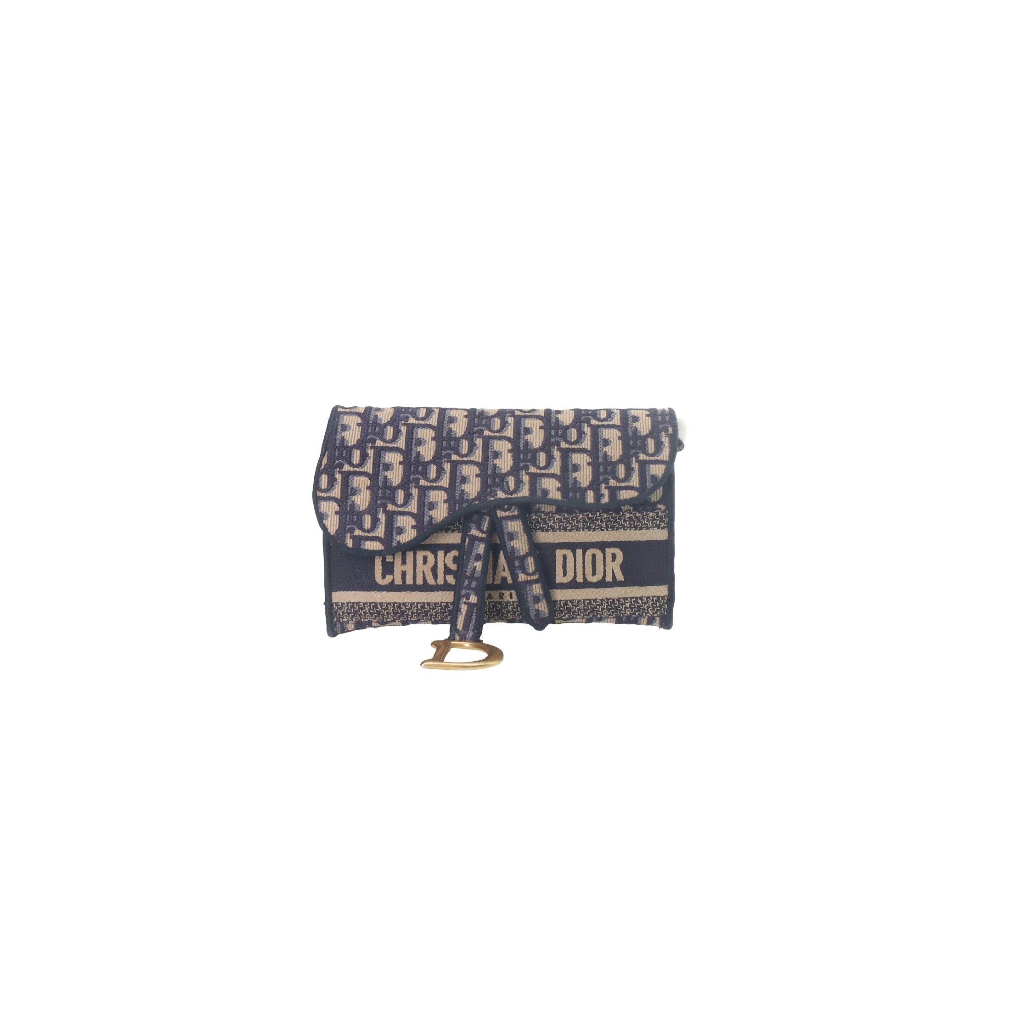 Christian Dior Oblique Slim Saddle Pouch