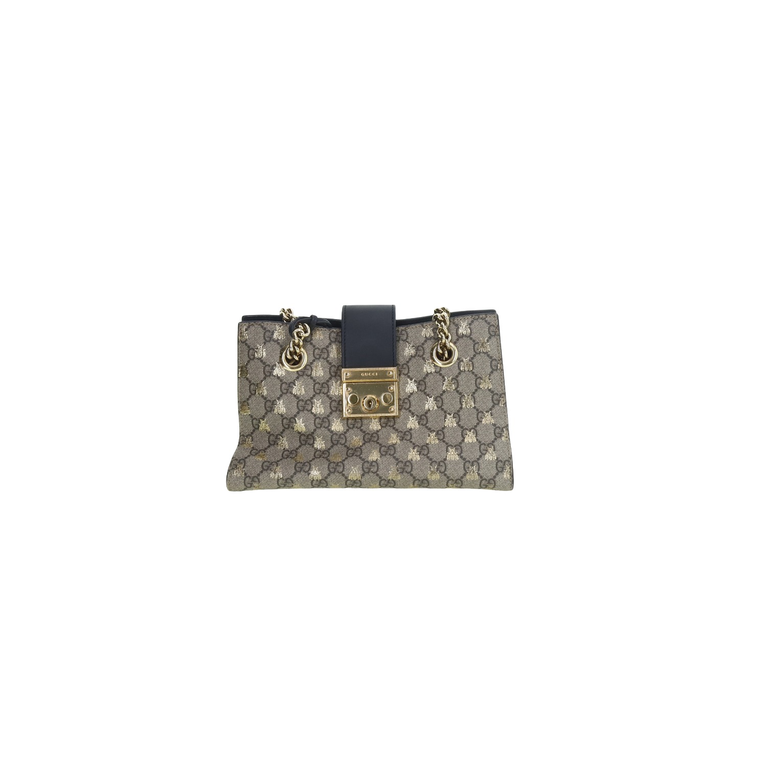 Gucci Padlock Small GG Supreme Bee shoulder bag