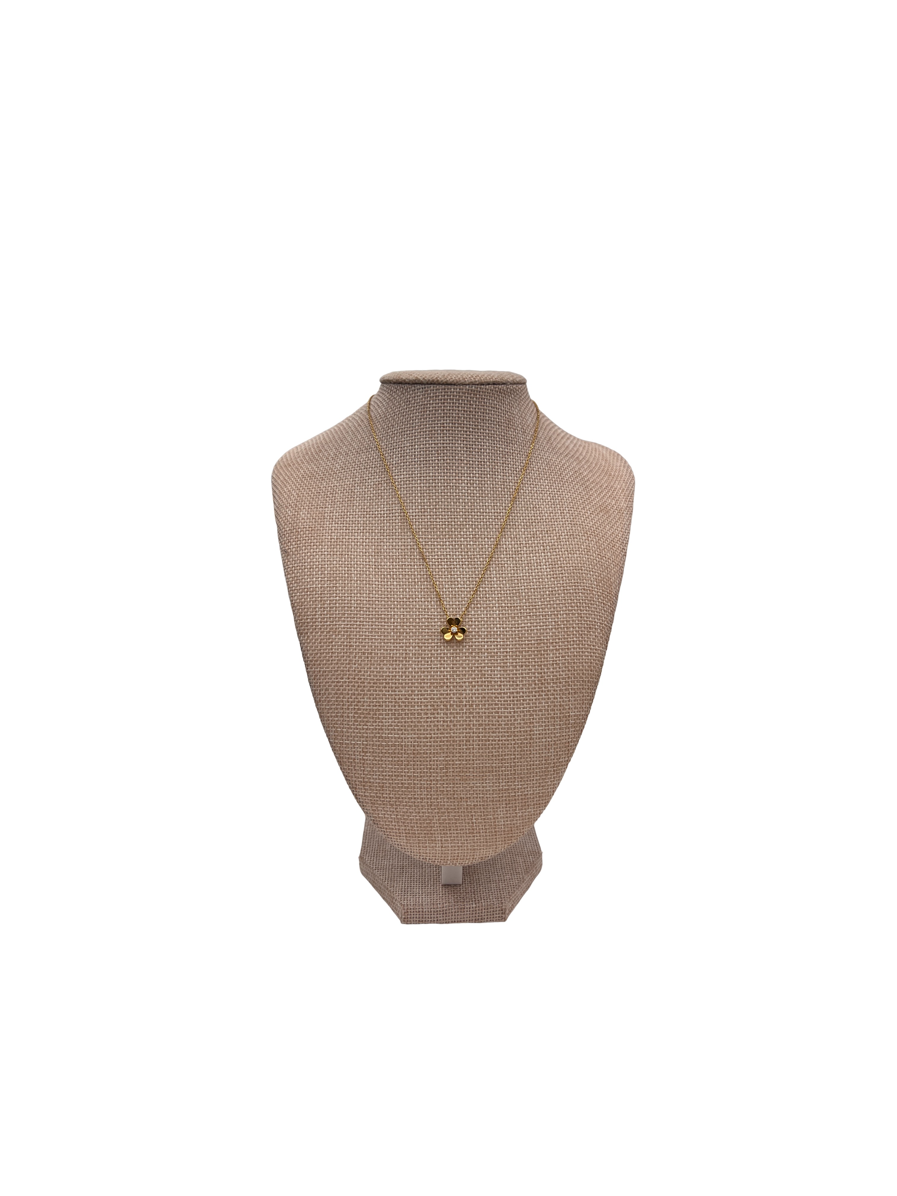 Van Cleef & Arpels 18K Yellow Gold Diamond Mini Frivole Pendant Necklace