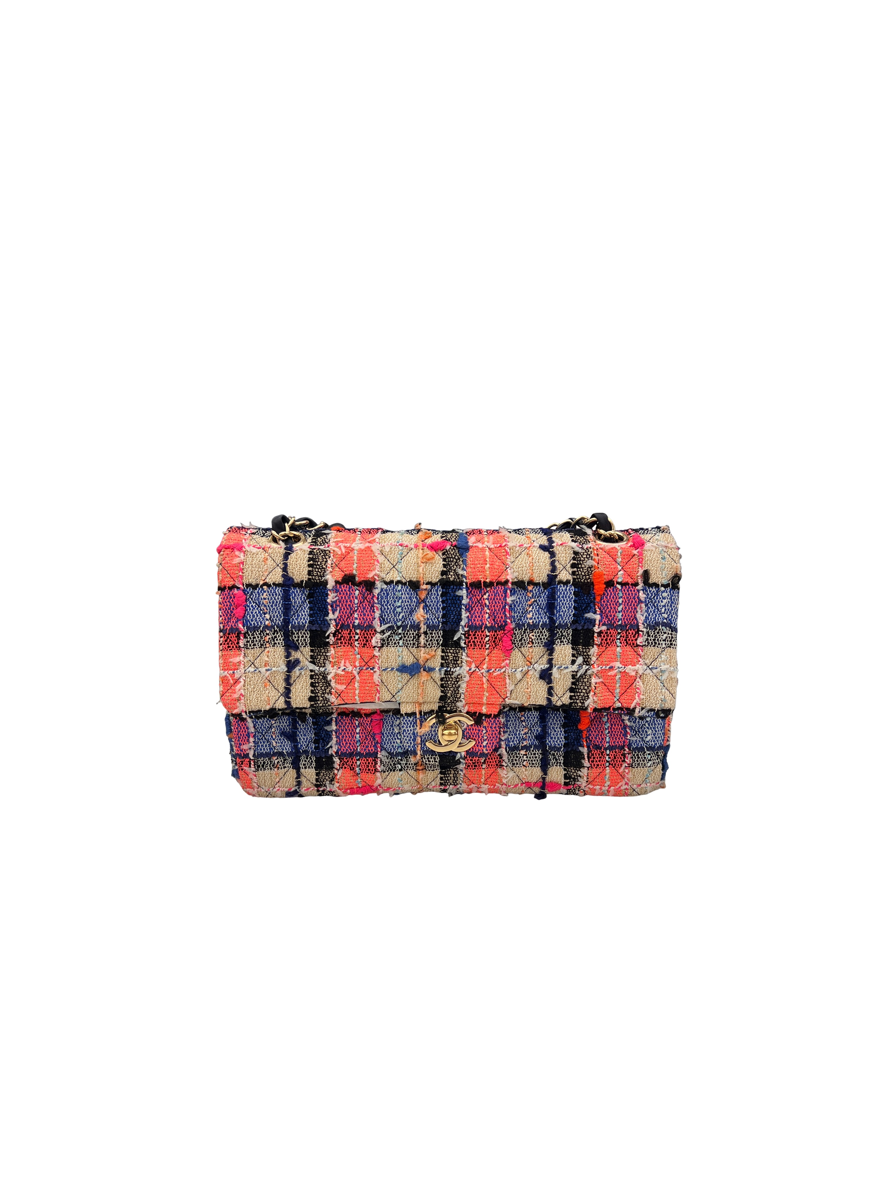 Chanel Multicolor Tweed Quilted Flap Bag