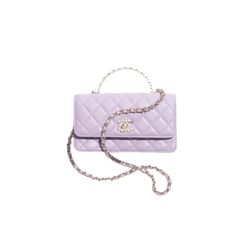 Chanel 24P Coco Top Handle Bag Purple
