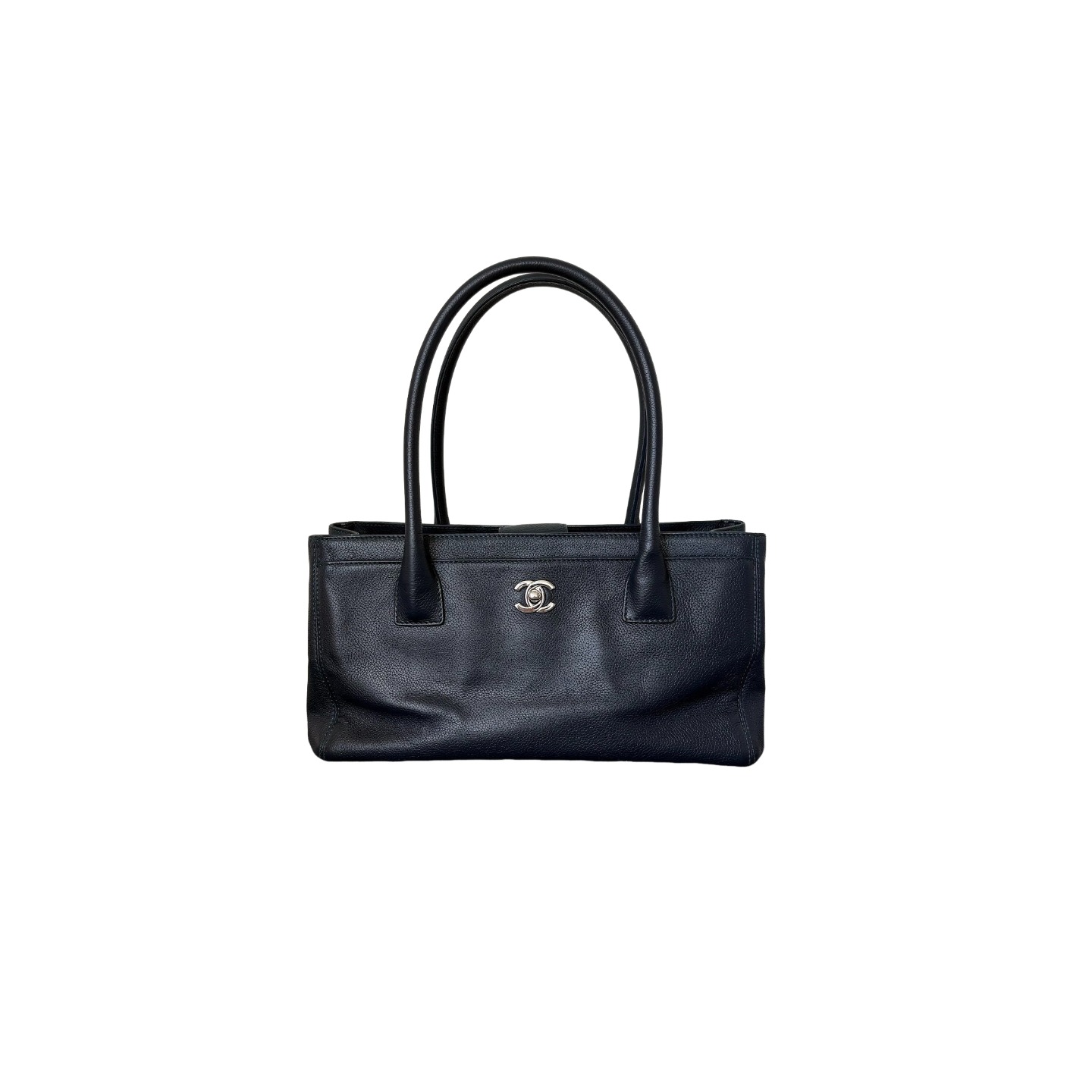 Chanel Chanel Calfskin Small Cerf Executive Shopper Tote Black
