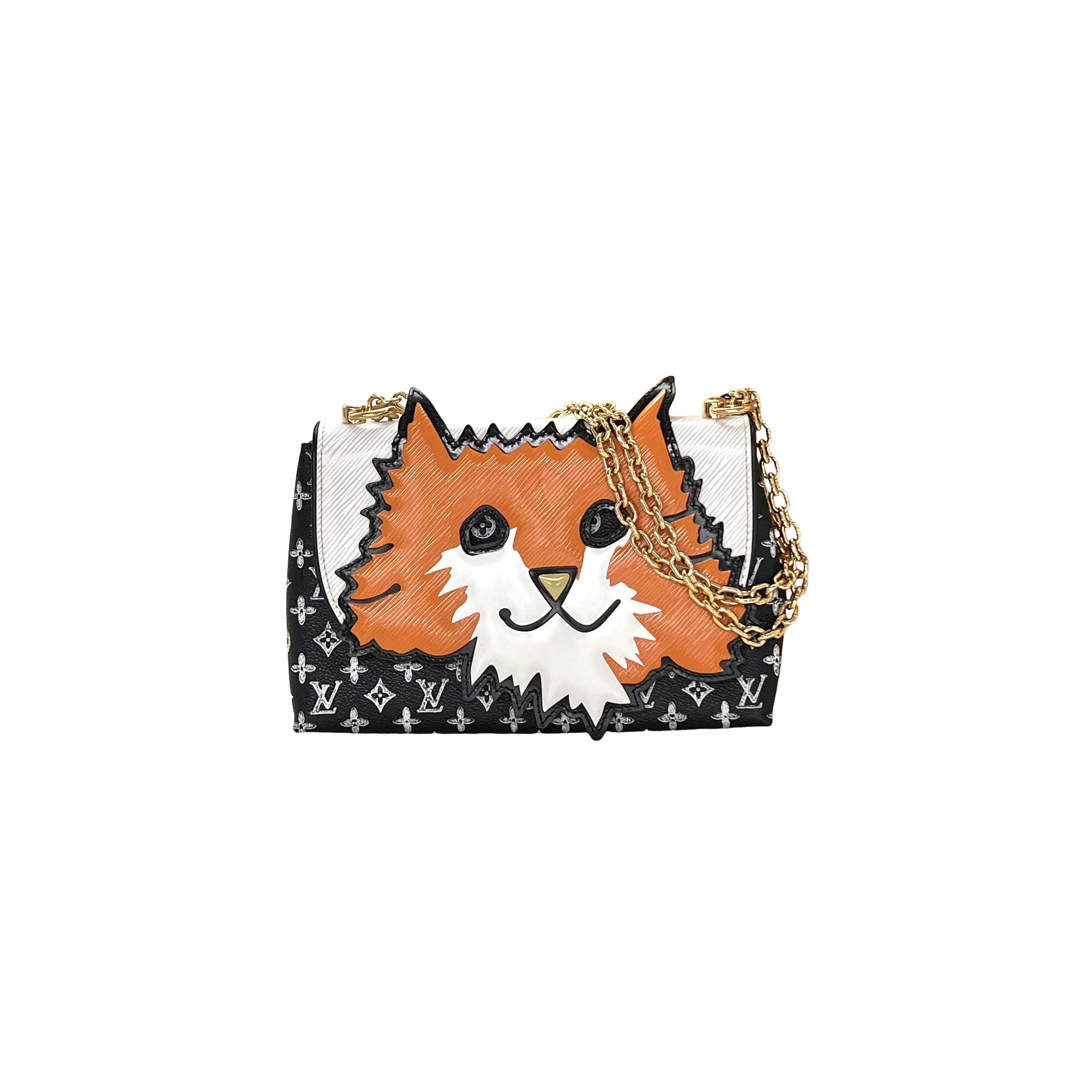 Louis Vuitton Epi Catogram Cat Bag Orange Black