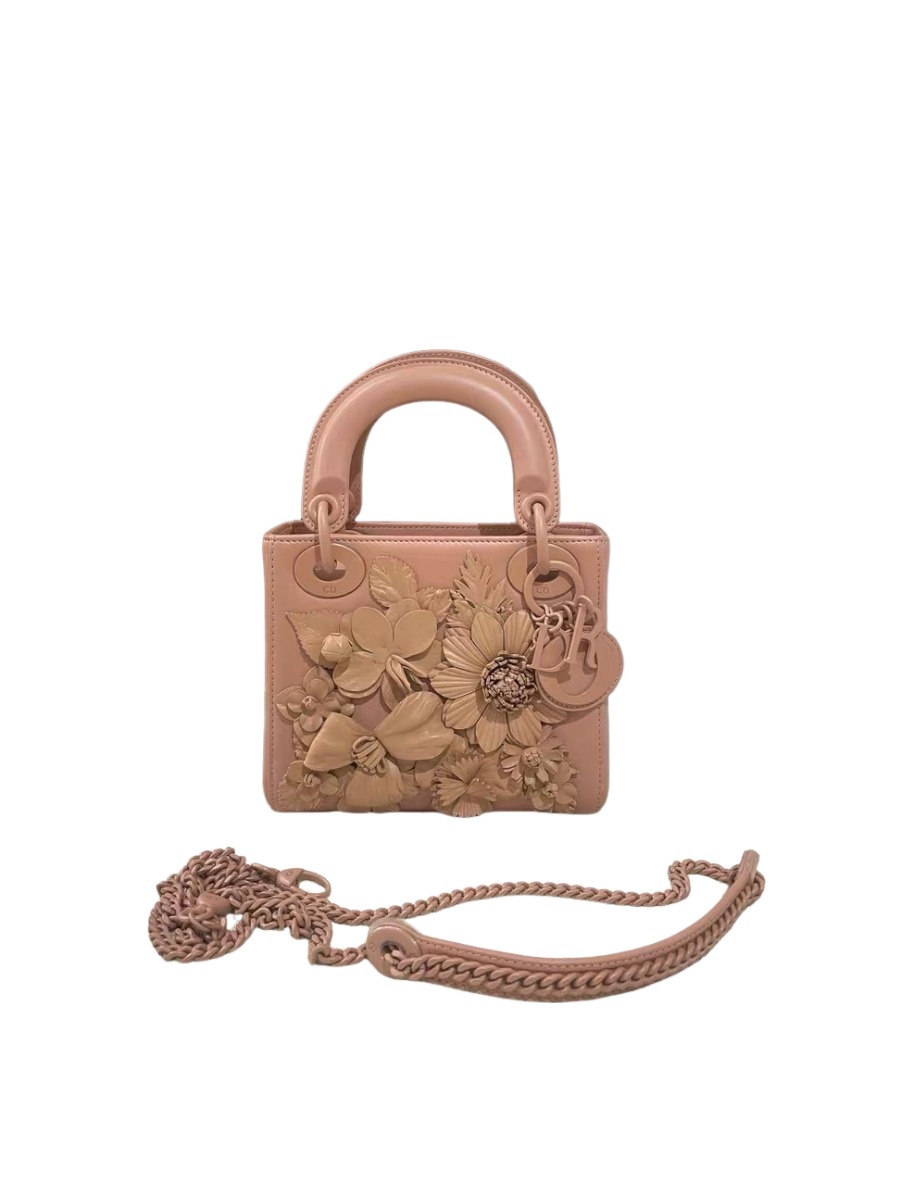 Christian Dior  Lady Dior Flower Embroidered Bag