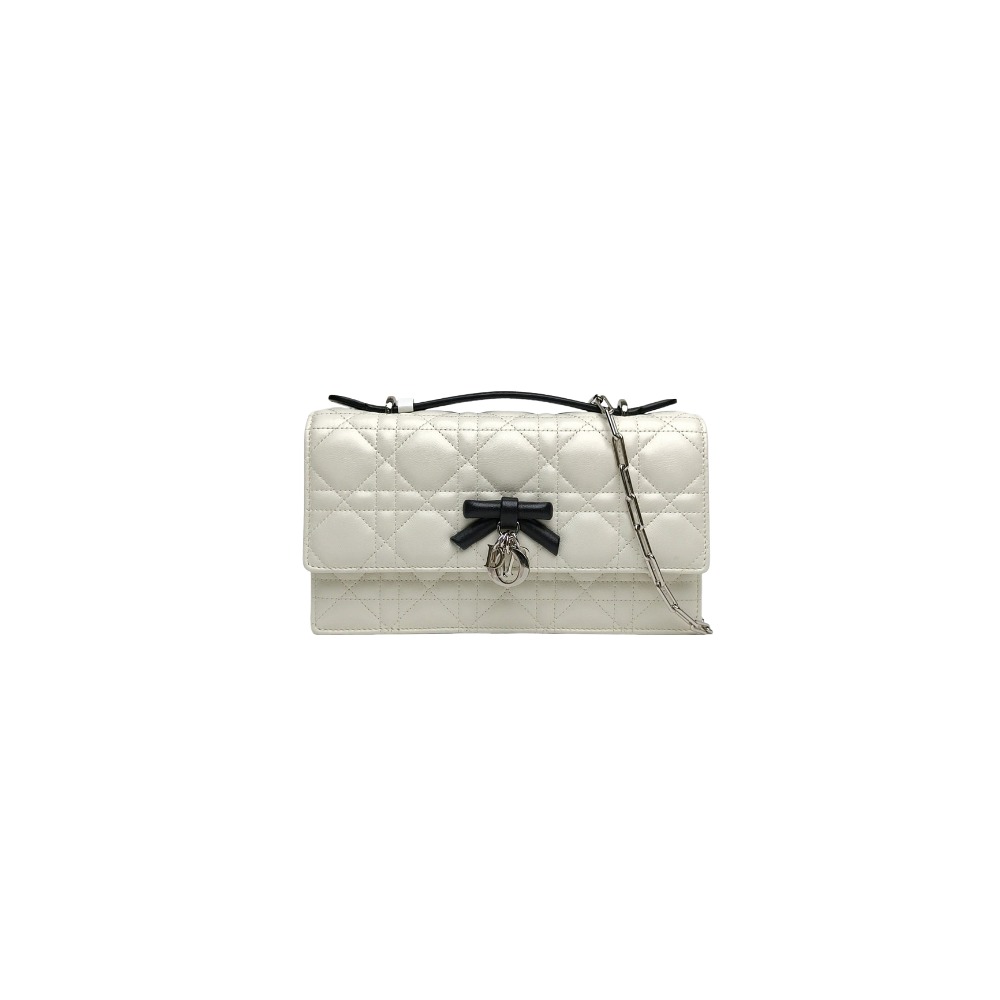 Christian Dior My Dior Mini Bag Two-Tone Latte and Black Cannage Lambskin