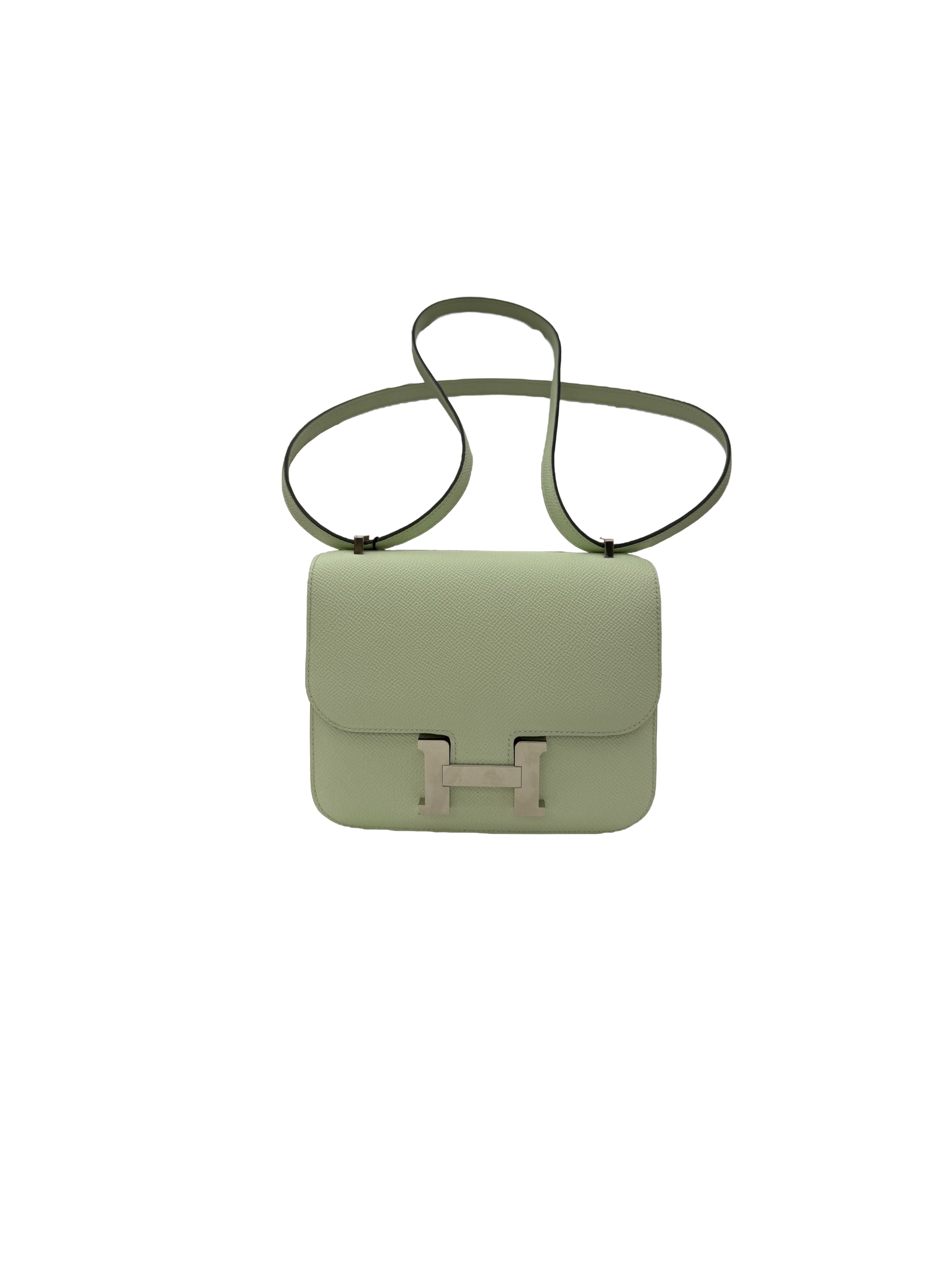 Hermès Vert Fizz Epsom Constance 19 Palladium Hardware U Stamp
