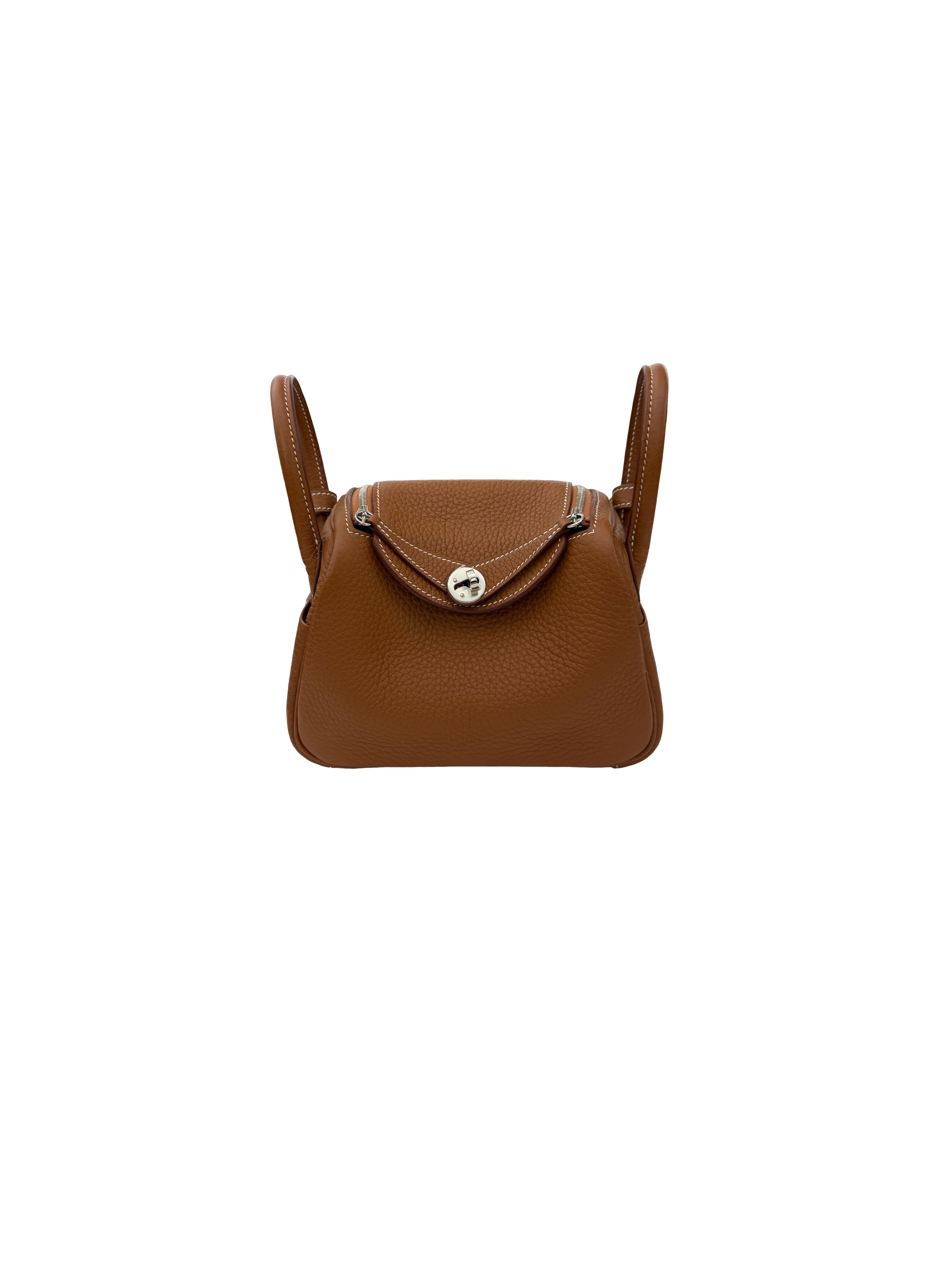 Hermès Gold Clémence Lindy Mini Palladium Hardware U Stamp