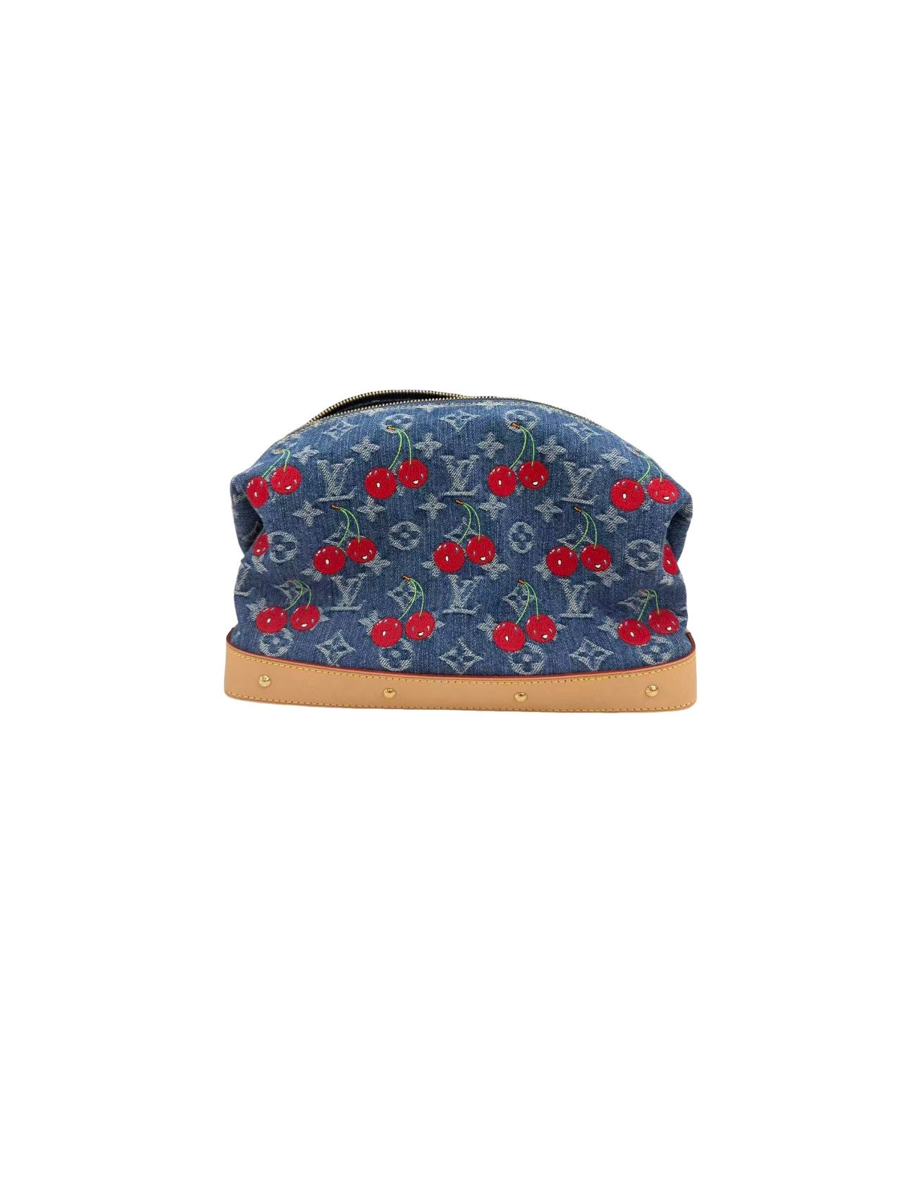 Louis Vuitton Takashi Murakami Monogram Denim Cerises Cosmetic Pouch GM