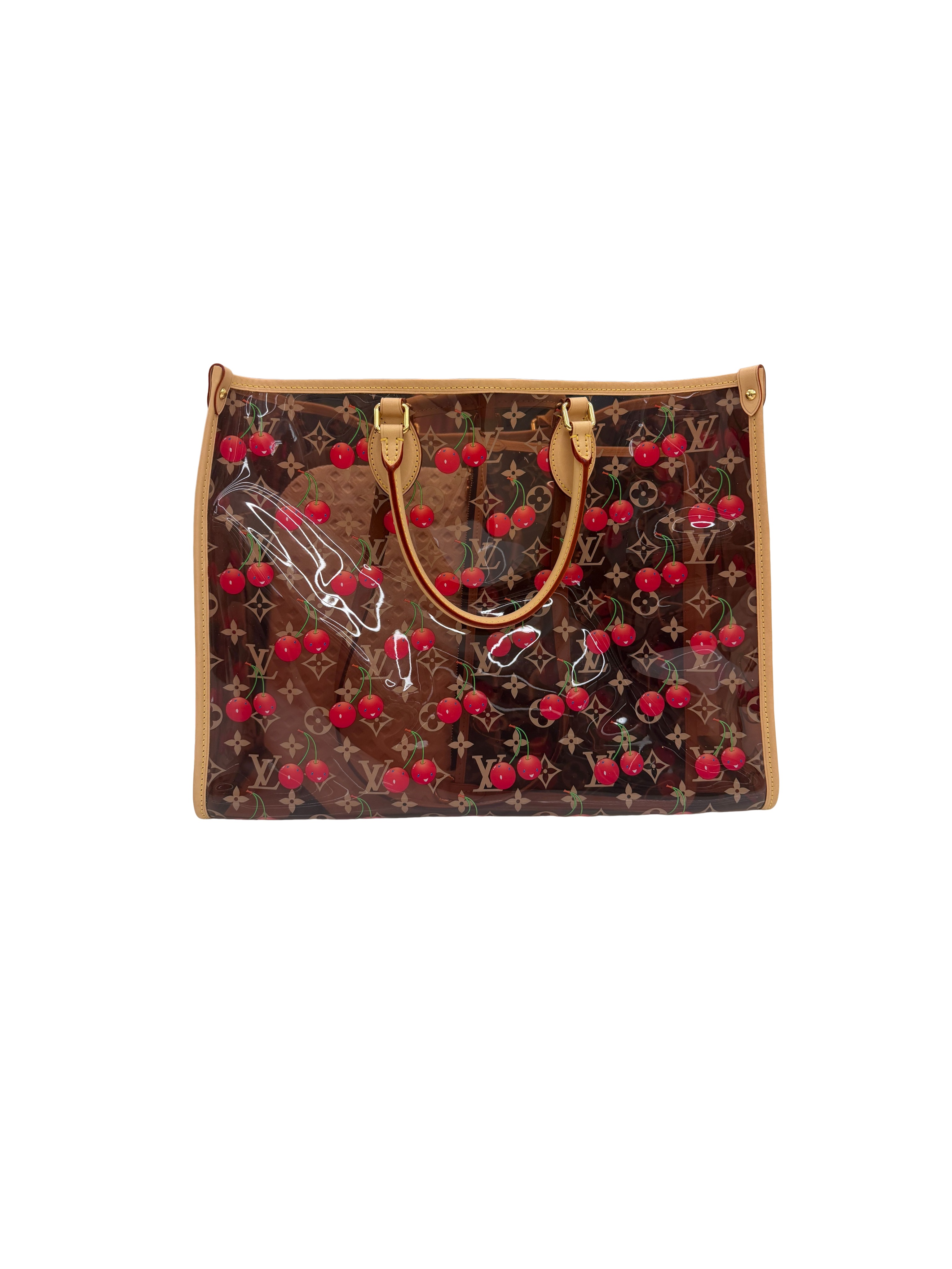 Louis Vuitton x Takashi Murakami Cherry OnTheGo GM Crystal Monogram w/ Tag