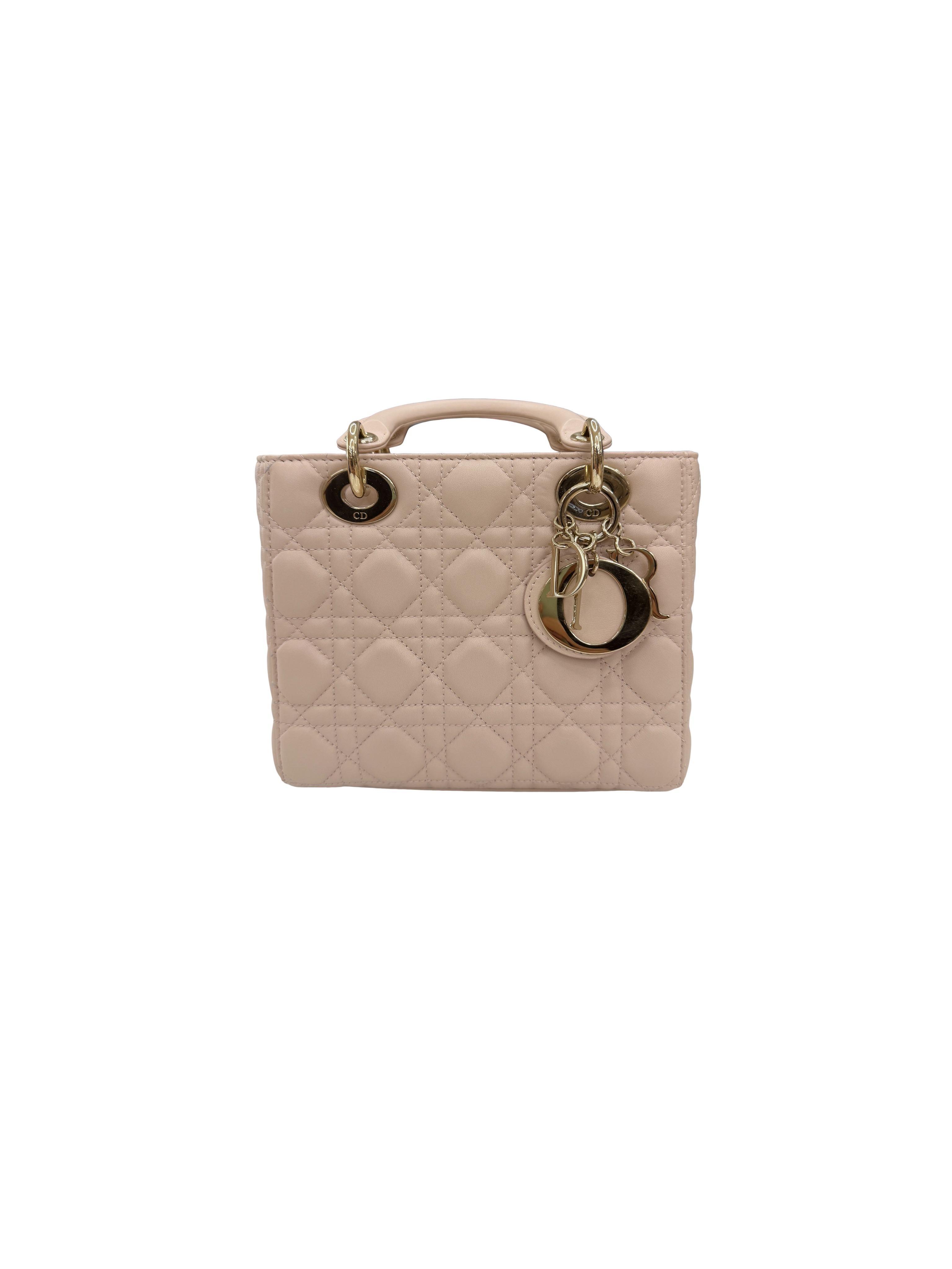 Christian Dior Lady Dior Bag Powder Pink Cannage Lambskin