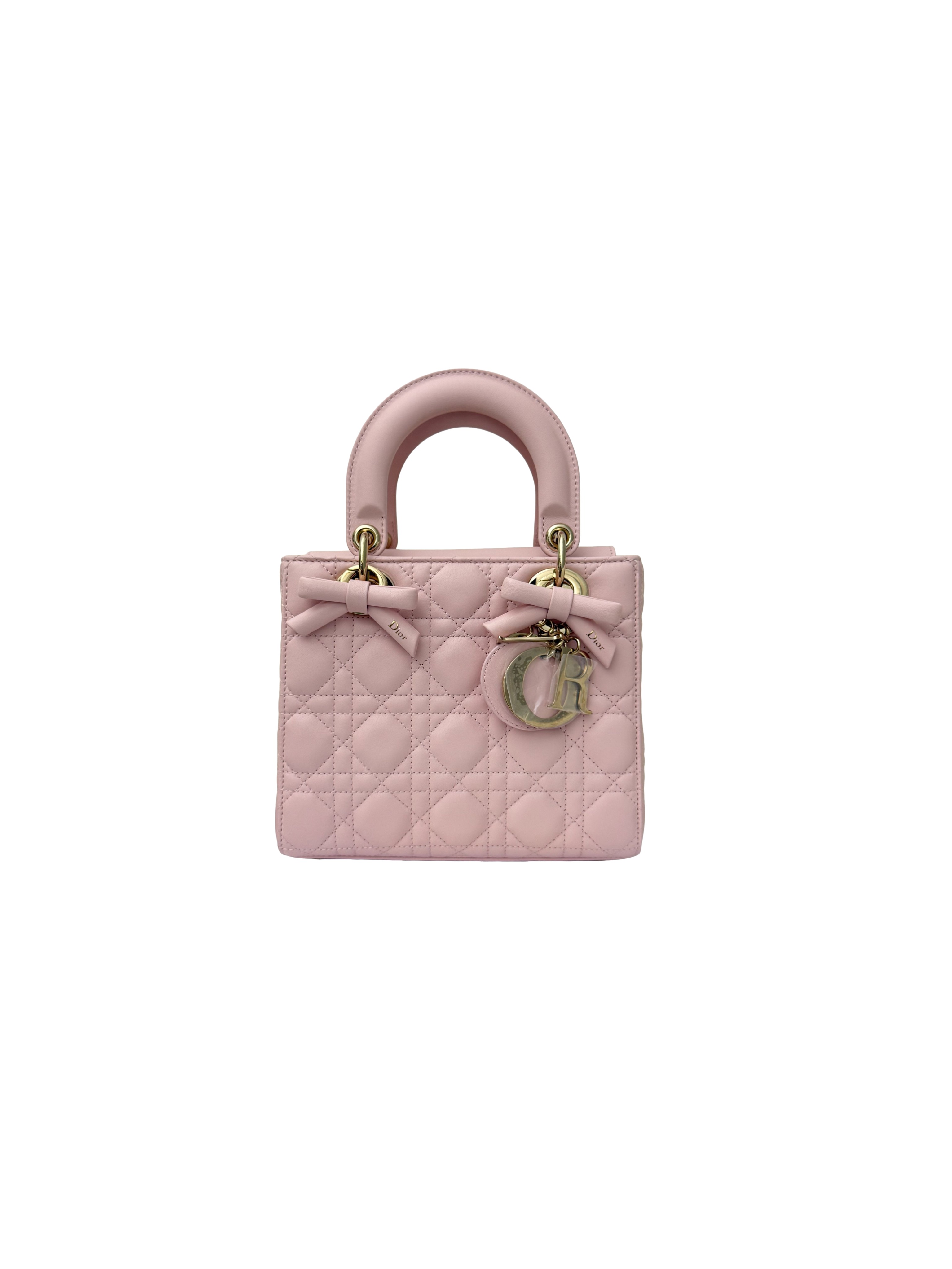 Christian Dior Lambskin Cannage Small Lady Dior Full Set