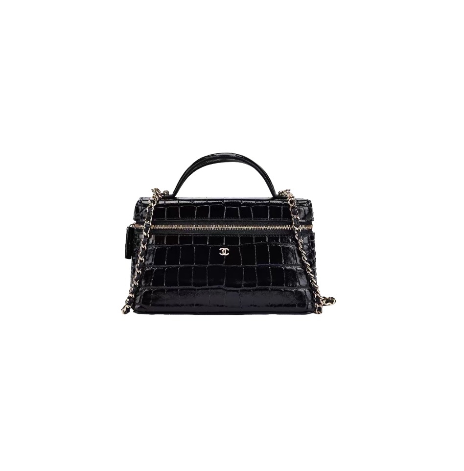 Chanel Calfskin Crocodile Embossed Crococo Exoticoco Vanity