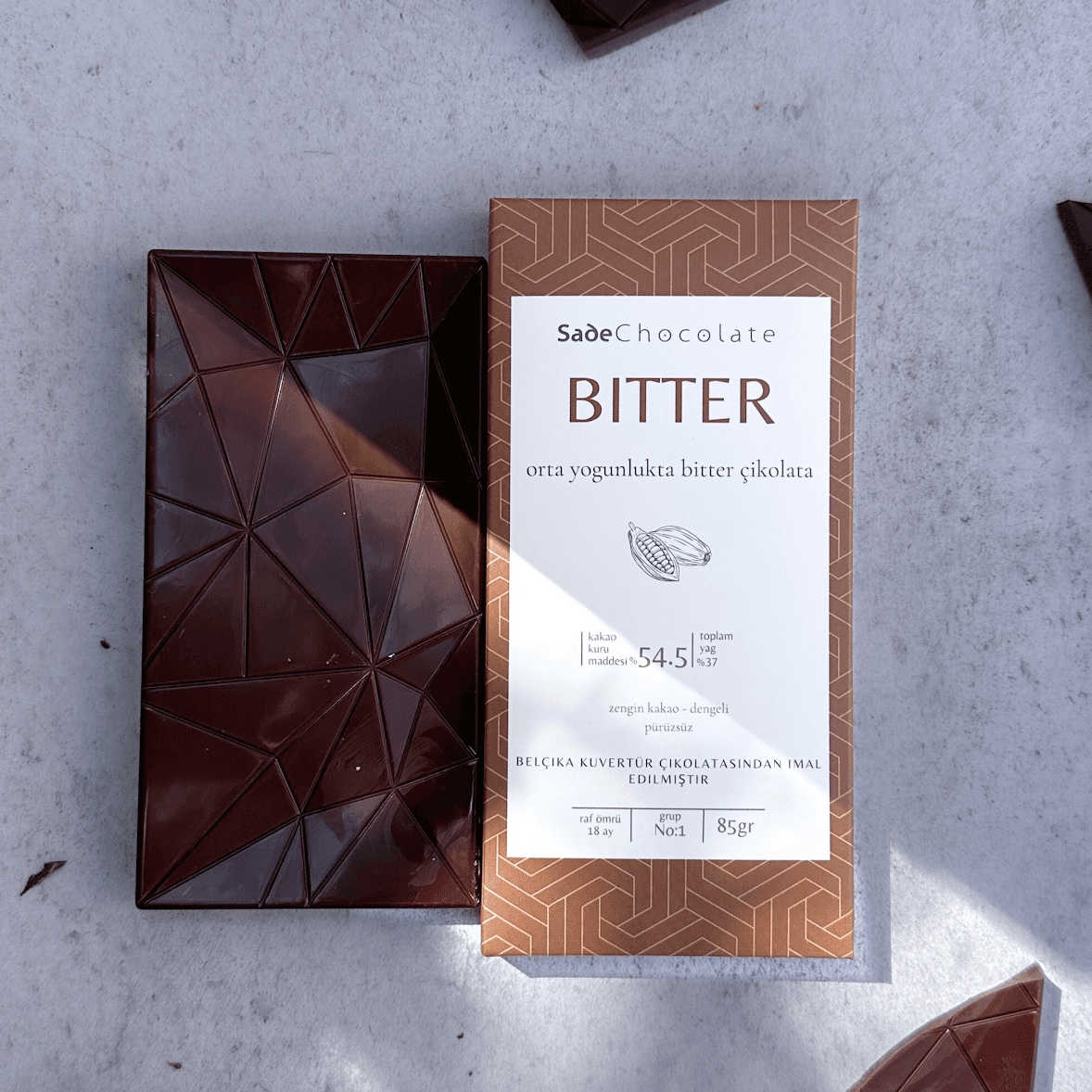 Çikolata Tablet Bitter 85gr - 1