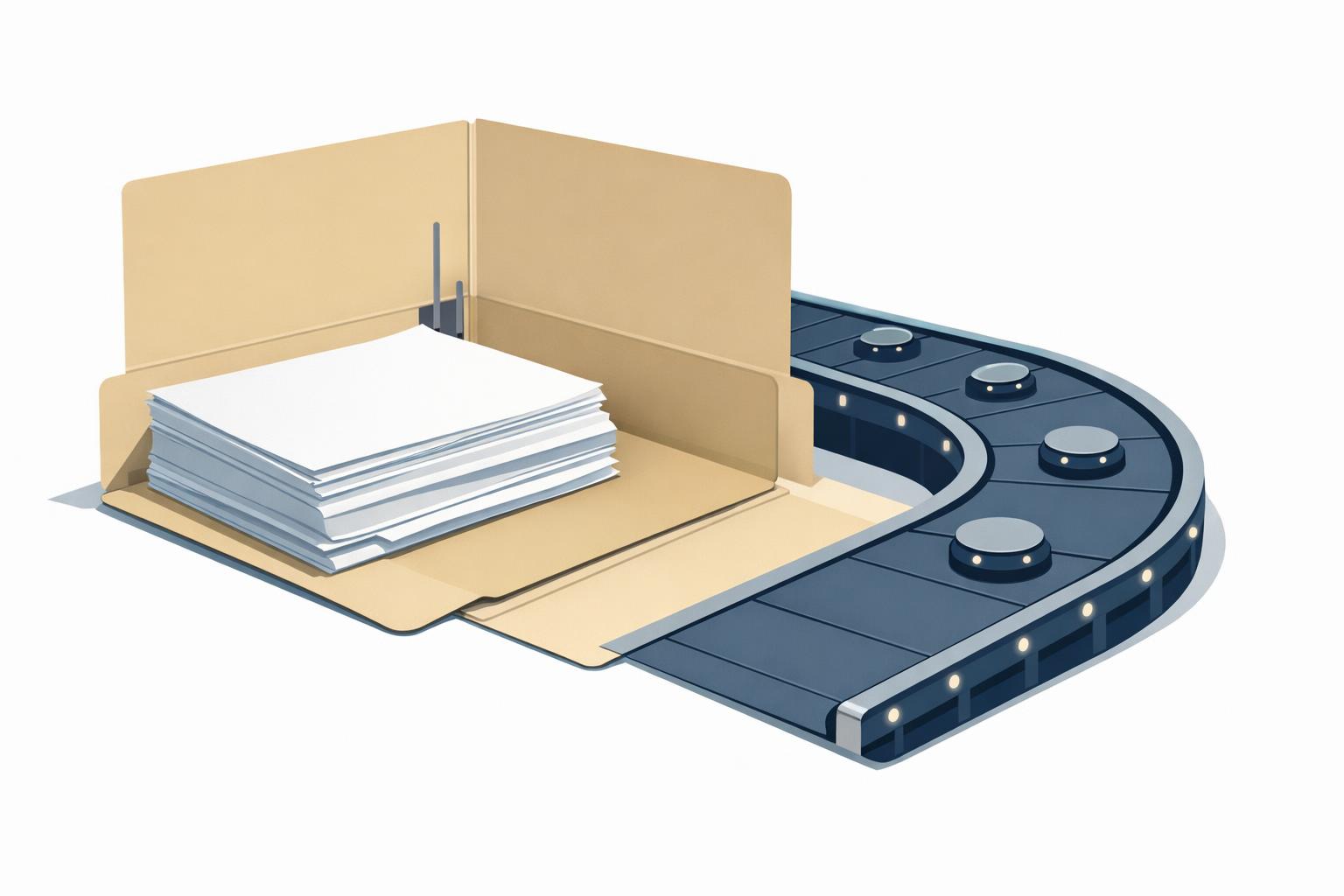 Legal brief folder half-assembled, with one page automated while the rest of the workflow stays untouched