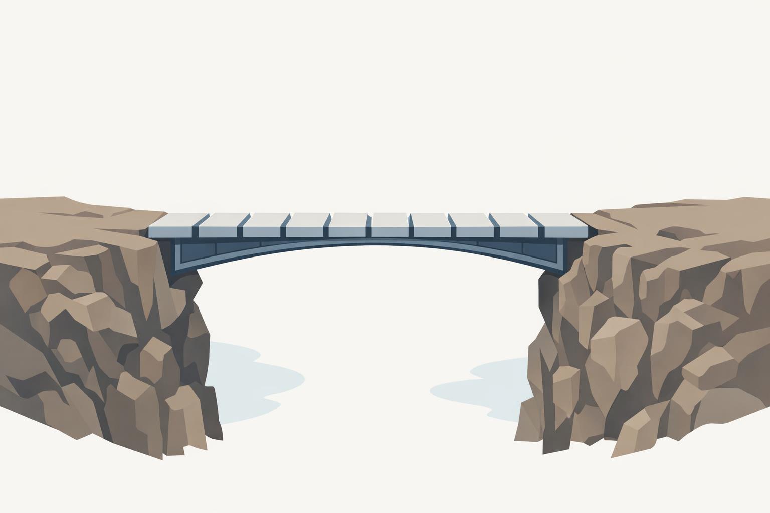 Standardized AI workflow bridge creating a consistent handoff between teams across a gap