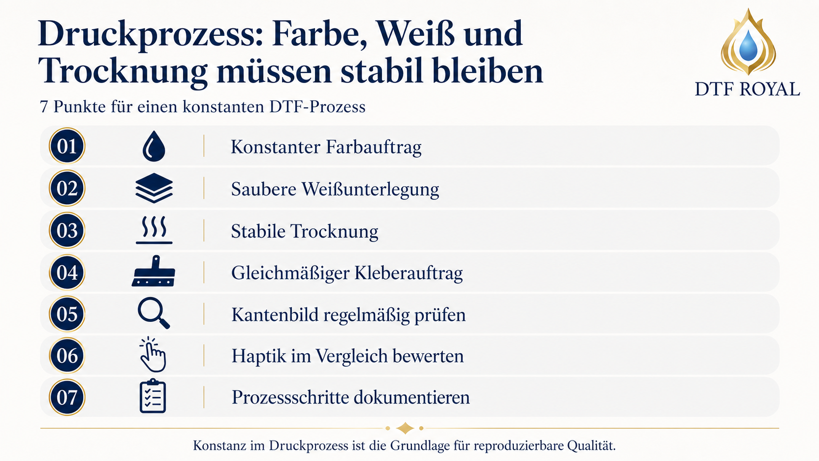 Stabiler Druckprozess für gleichbleibende DTF-Transfers