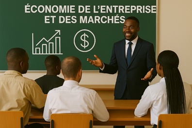 Illustration pour Économie de l'entreprise et des marchés