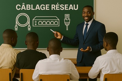 Illustration pour Câblage réseau