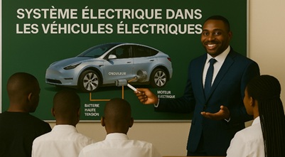 Illustration pour Systèmes électriques dans les véhicules électriques